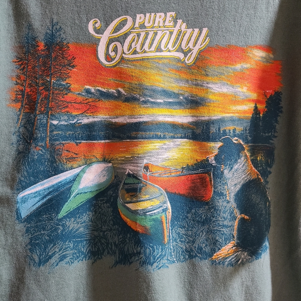 Fundraiser - Pure Country Lake, Dog and Canoes Graphic Tee